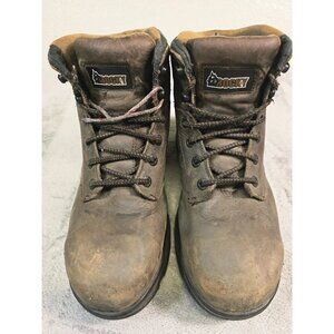 Rocky 6" Work Boots Mens 9.5 Brown Safety Toe Slip‎ Resistant F2413-11